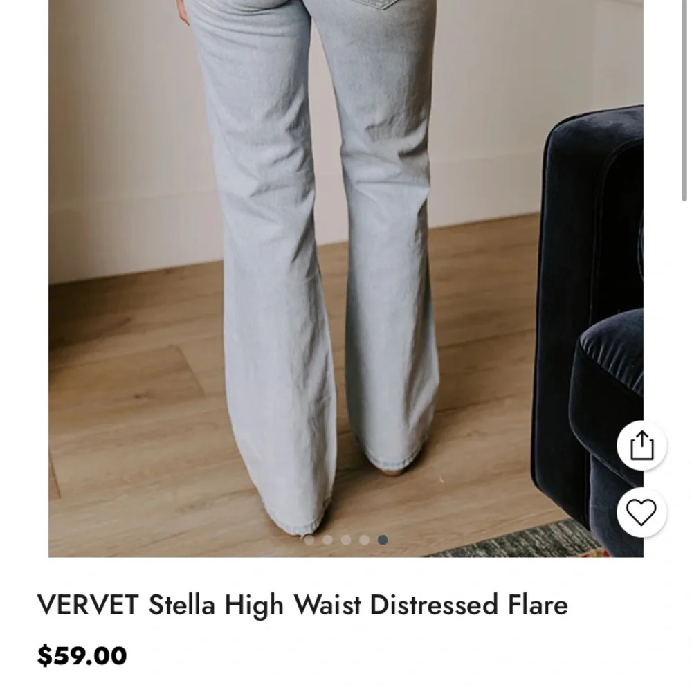 NWT—-Vervet 90’s High Waist Flare Jeans - Picture 2 of 7